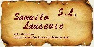 Samuilo Laušević vizit kartica